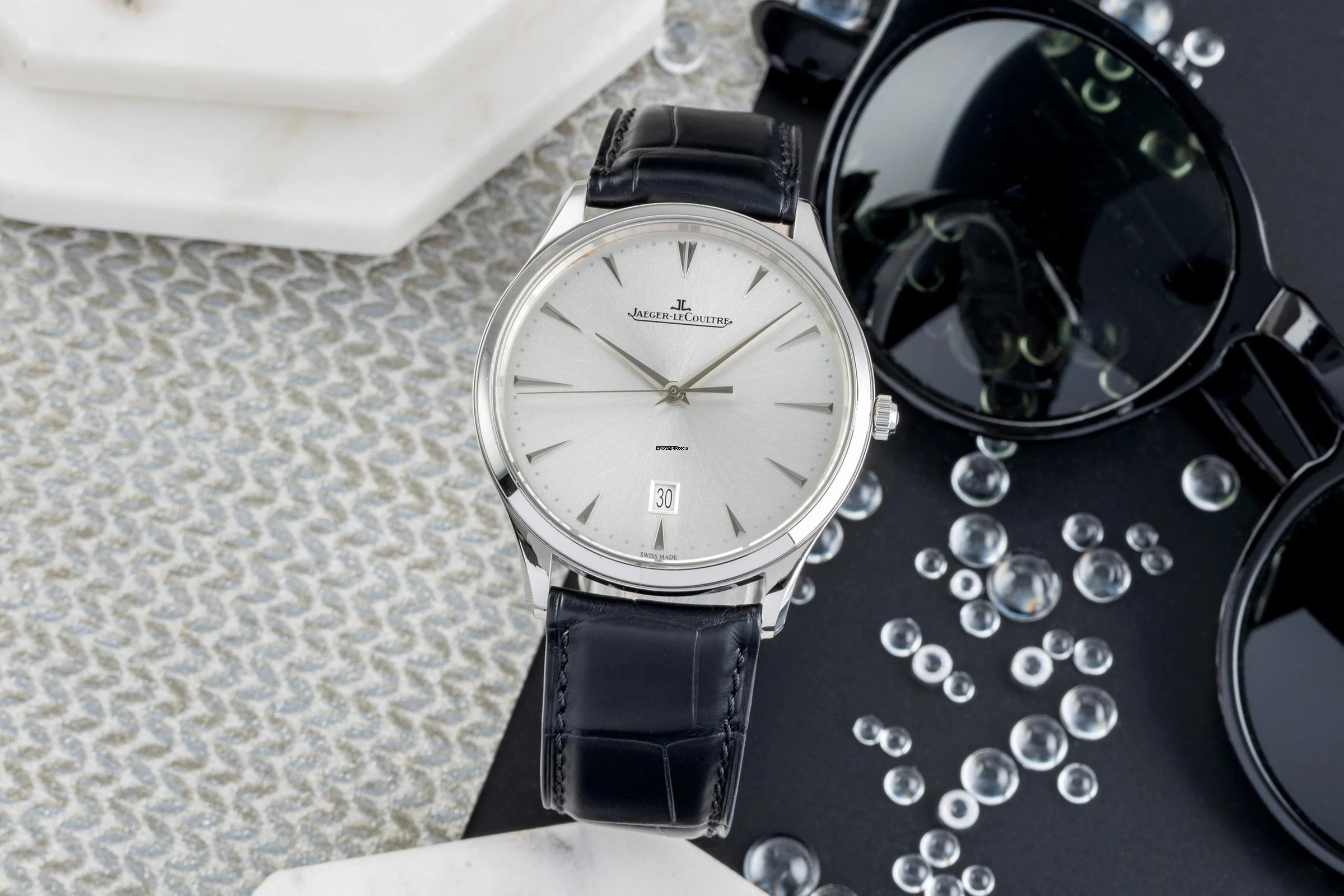 Jaeger-LeCoultre Master Ultra Thin Date Stahl Automatik Ref. Q1288420 174.8.37.S B&P