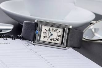 Thumbnail von Cartier Tank Basculante Edelstahl unisex Saphirglas Ref. W1011258 Klassiker B&P