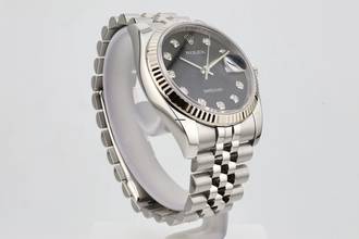 Thumbnail von Rolex Datejust 36 36mm Jubilee Black Anniversary Diamonds Dial - With Box And Papers - 116234 2015