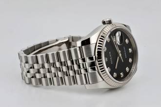 Thumbnail von Rolex Datejust 36 36mm Jubilee Black Anniversary Diamonds Dial - With Box And Papers - 116234 2015