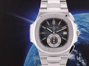 Thumbnail von Patek Philippe Nautilus 5980/1a Blue Dial - Punzone Di Ginevra Like New - Full Set 2008 Ita