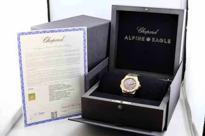  Chopard Alpine Eagle Large Steel / Gold - With Box And Papers - 298600-6001 2020 