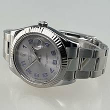 Thumbnail von Rolex Datejust II Stahlgehäuse Weißgoldlünette 41 mm Zifferblatt silber arabische Ziffern LC100 Full Set deutsche Auslieferung EK 10/2009 Revision 11/2025