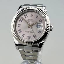Thumbnail von Rolex Datejust II Stahlgehäuse Weißgoldlünette 41 mm Zifferblatt silber arabische Ziffern LC100 Full Set deutsche Auslieferung EK 10/2009 Revision 11/2025