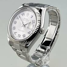 Thumbnail von Rolex Datejust II Stahlgehäuse Weißgoldlünette 41 mm Zifferblatt silber arabische Ziffern LC100 Full Set deutsche Auslieferung EK 10/2009 Revision 11/2025