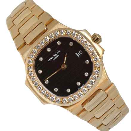  Patek Philippe Nautilus 4700/3 Lady 27MM Factory diamonds dial and bezel gold 18KT TOP Condition 