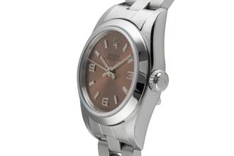 Thumbnail von Rolex Oyster Perpetual Salmon Dial Edelstahl Automatik Damen Ref. 76080 B&P