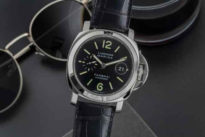  Panerai Luminor Marina Automatic Datum Edelstahl Herrenuhr Ref. PAM00104 