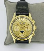 Thumbnail von Breitling Triple calendar moonphase 18Karat Gold Rare vintage watch
