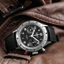 Thumbnail von Hanhart Red Lion Mk II 39 mm Herrenarmbanduhr Handaufzug mit Kautschukband H704L.210-1010