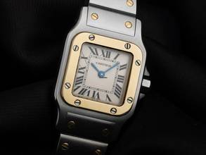 Thumbnail von Cartier Santos Galbée Lady PM Ref.1567 1996 original Box wie Neu Vintage