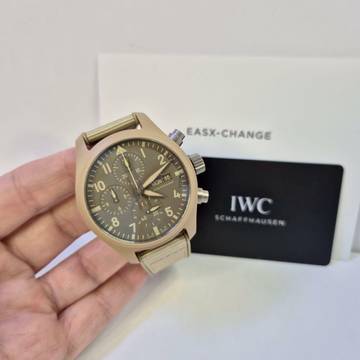  IWC Fliegeruhr Chronograph Top Gun Pilot Top Gun Mojave Desert Chronograph Ceramic 41mm Automático Completo 