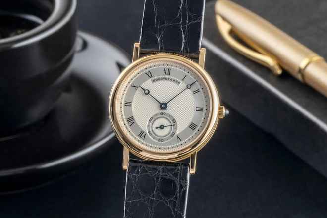  Breguet Classique 18k (0,750) Gold Handaufzug Damenuhr Ref. 3210BA Box 