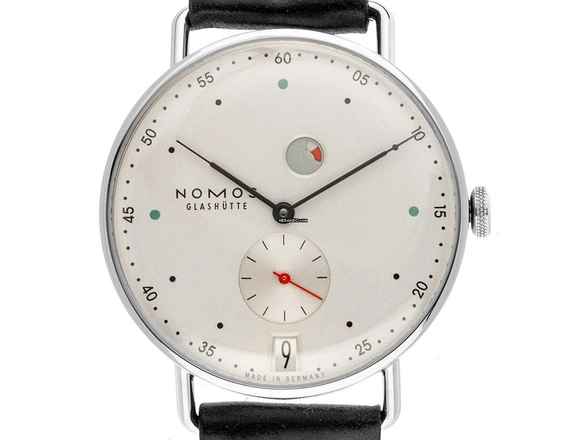  NOMOS Metro Datum Gangreserve Glashütte Metro Date Ref.1101 2025 Full Set Neu Metro Date Gangreserve 