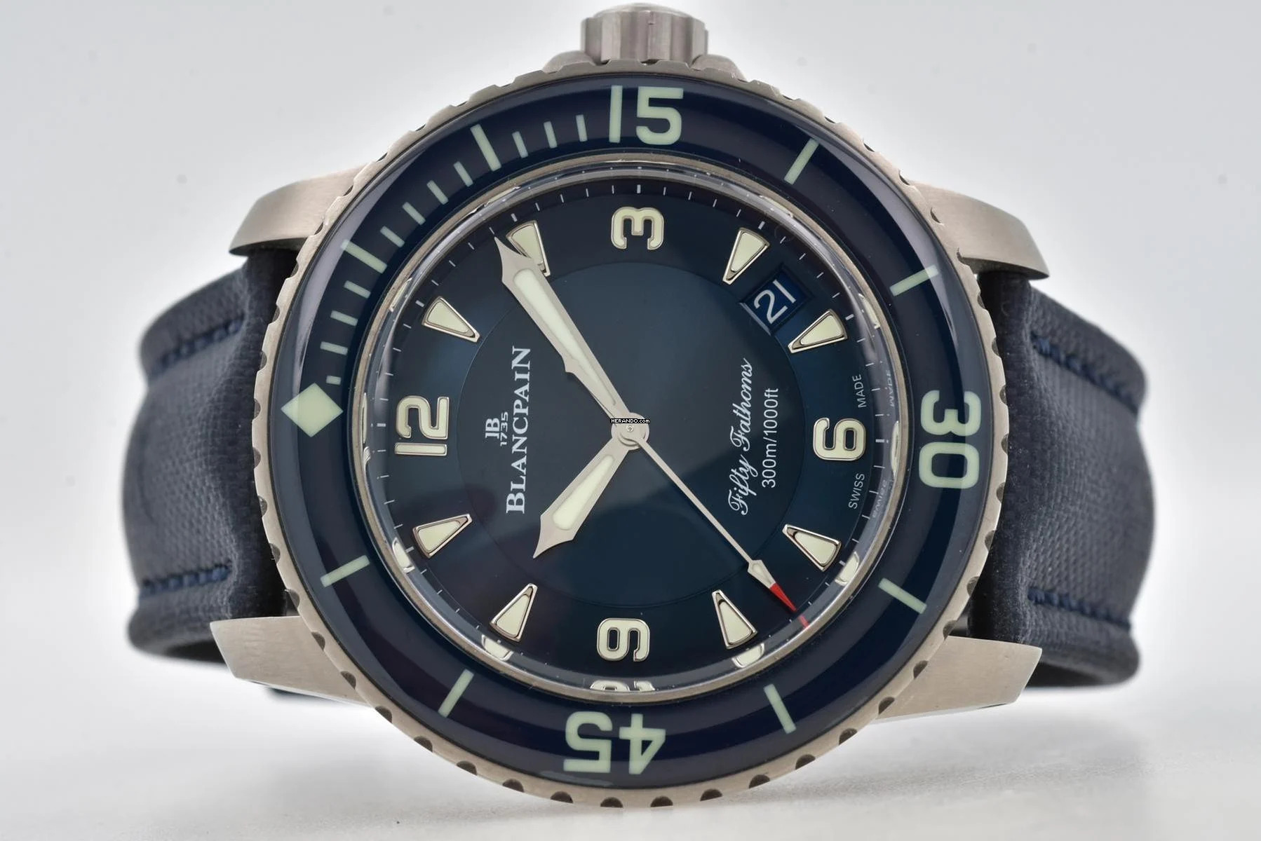 Blancpain Fifty Fathoms Air Titanium Blue Dial 5015 12B40 052A