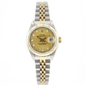  Rolex Lady-Datejust 26 Steel Gold Jubilee Champagne Diamond Dial 