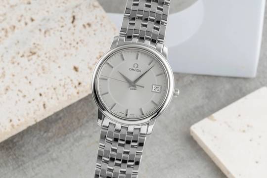  Omega De Ville Prestige Edelstahl Quarz Herrenuhr Ref. 4510.31.00 