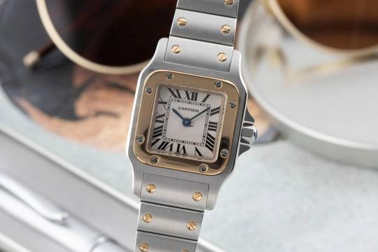  Cartier Santos Galbée Lady Stahl / Gold Ref. W20012C4 1567 B&P 2001 
