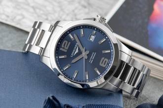 Thumbnail von Longines Conquest Edelstahl Automatik Ref. L3.676.4.99.6 B&P 2021