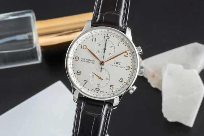  IWC Portugieser Chronograph Stahl Automatik Herrenuhr Ref. IW371445 B&P 2020 