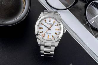Thumbnail von Rolex Milgauss White Dial Oyster Edelstahl Automatik Herren Ref. 116400 B&P 2008