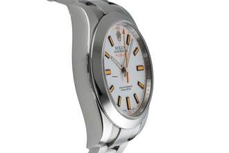 Thumbnail von Rolex Milgauss White Dial Oyster Edelstahl Automatik Herren Ref. 116400 B&P 2008