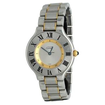  Cartier 21 Must de Cartier Gold Steel 