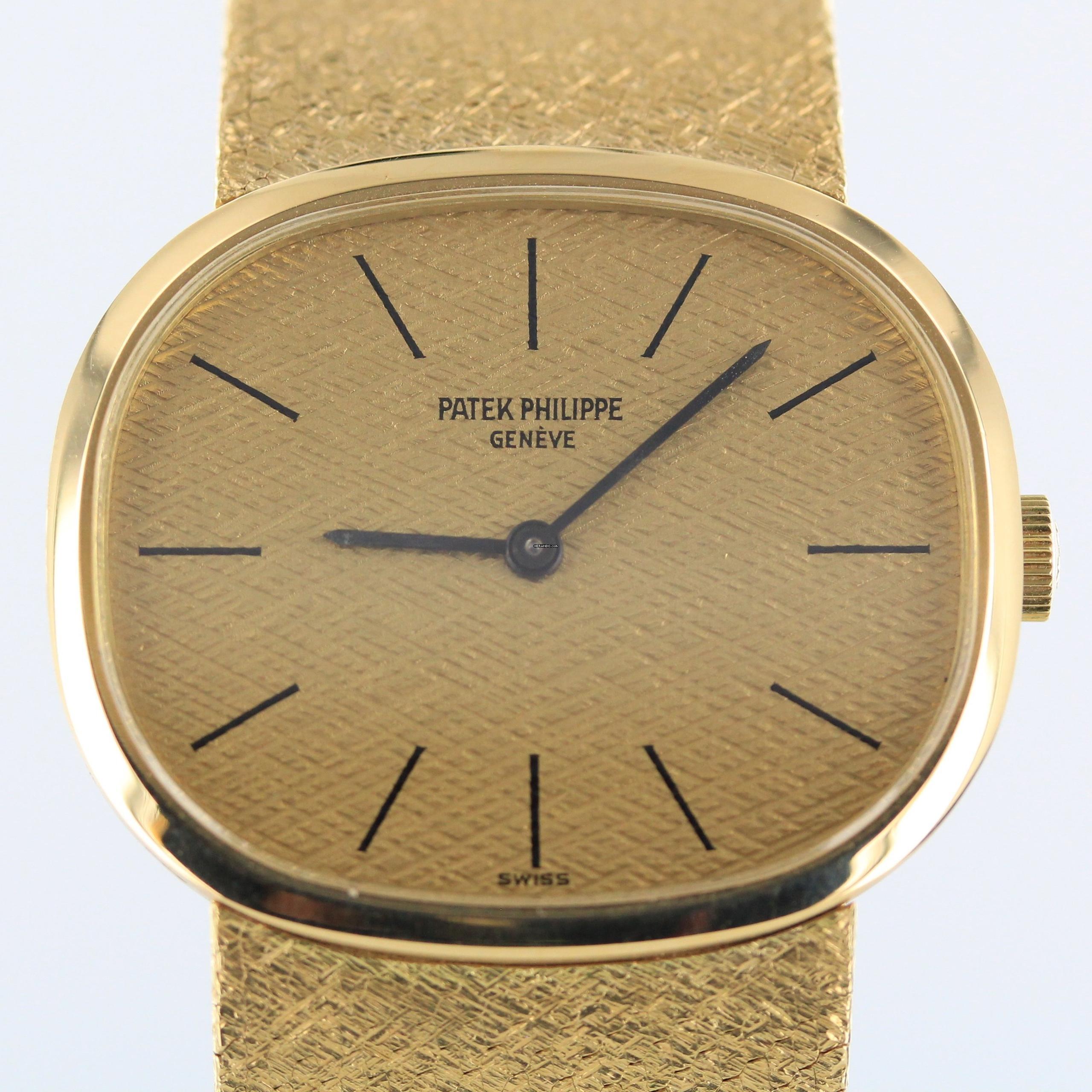 Patek Philippe Ellipse d'Or VINTAGE//FULL SET//GOLDEN LINEN DIAL//REF.3545/2//18KT # IK2