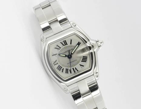  Cartier Roadster Silver Dial 