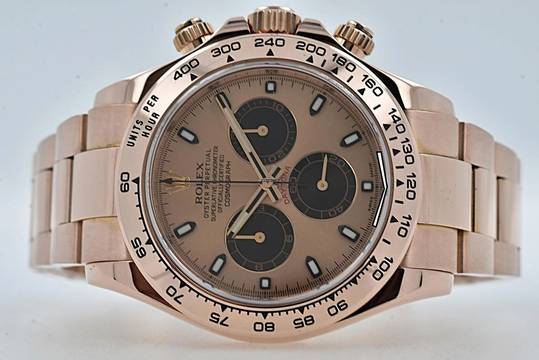  Rolex Daytona Cosmograph 18k pink gold Sundust Dial 116505 LC100 
