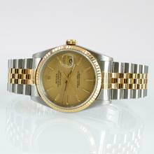 Thumbnail von Rolex Datejust 36 16233 Tapestry champagne dial 2000’s Full Set TOP Condition