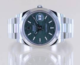 Thumbnail von Rolex Datejust 41 Stahl Oysterband green Motif Dial 41mm B+P ungetragen