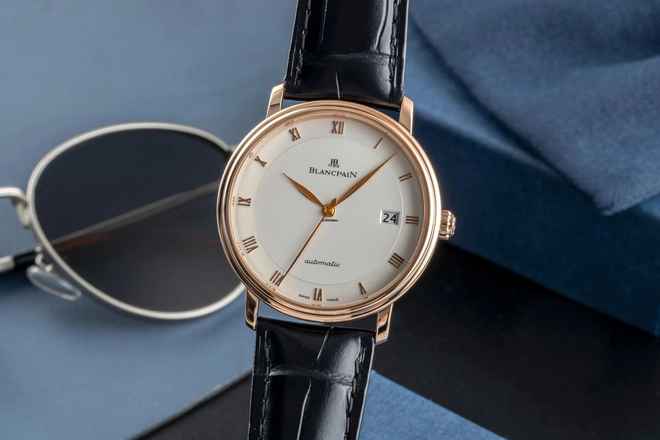  Blancpain Villeret Ultraflach 18k Roségold Automatik Herrenuhr Ref 6223-3642-55A 
