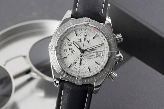  Breitling Chronomat Evolution Chronograph Stahl Automatik Ref. A1335611/G569 Papiere 