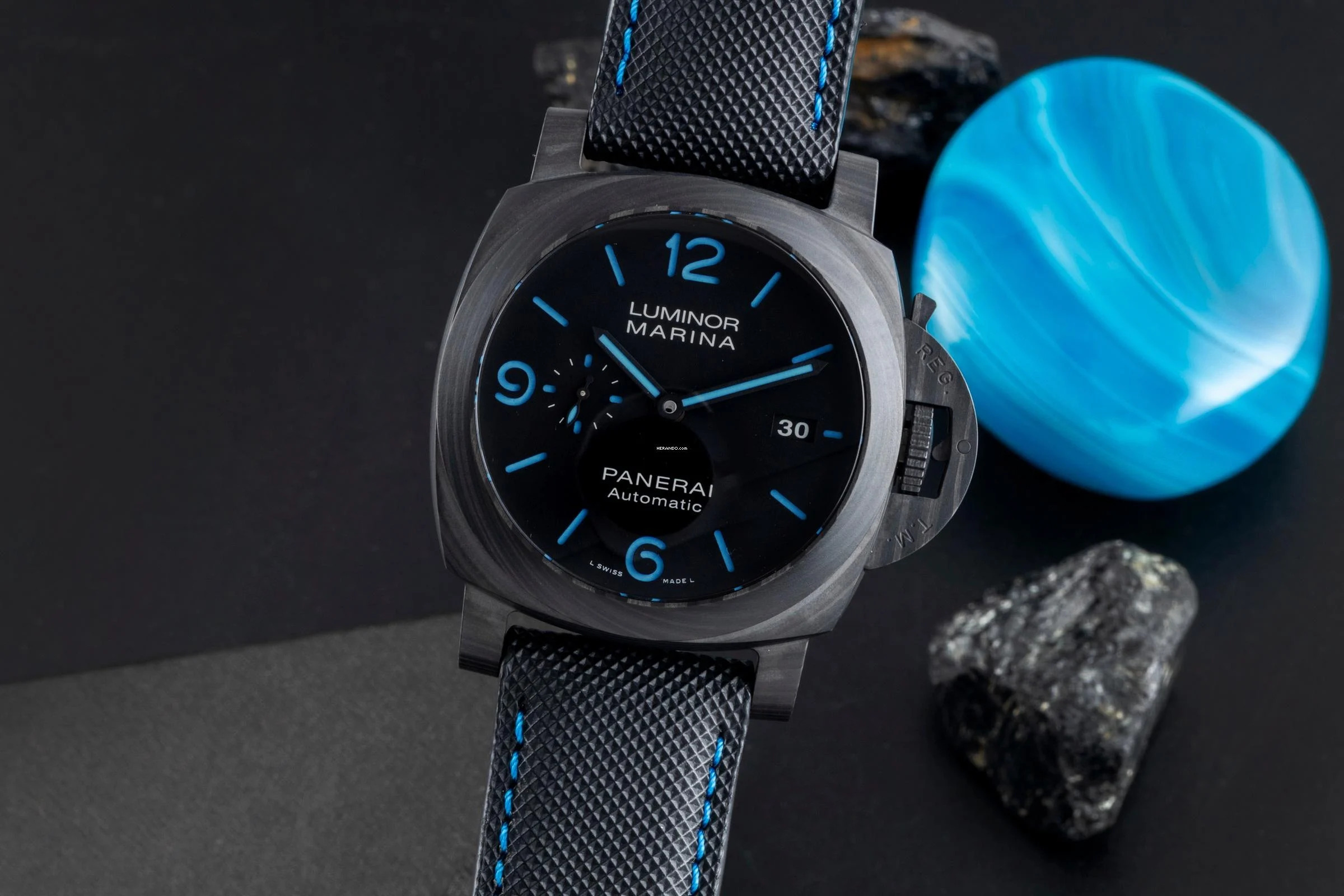 Panerai Luminor Marina Automatic Carbon Automatik Herrenuhr Ref. PAM01661 B&P 2022