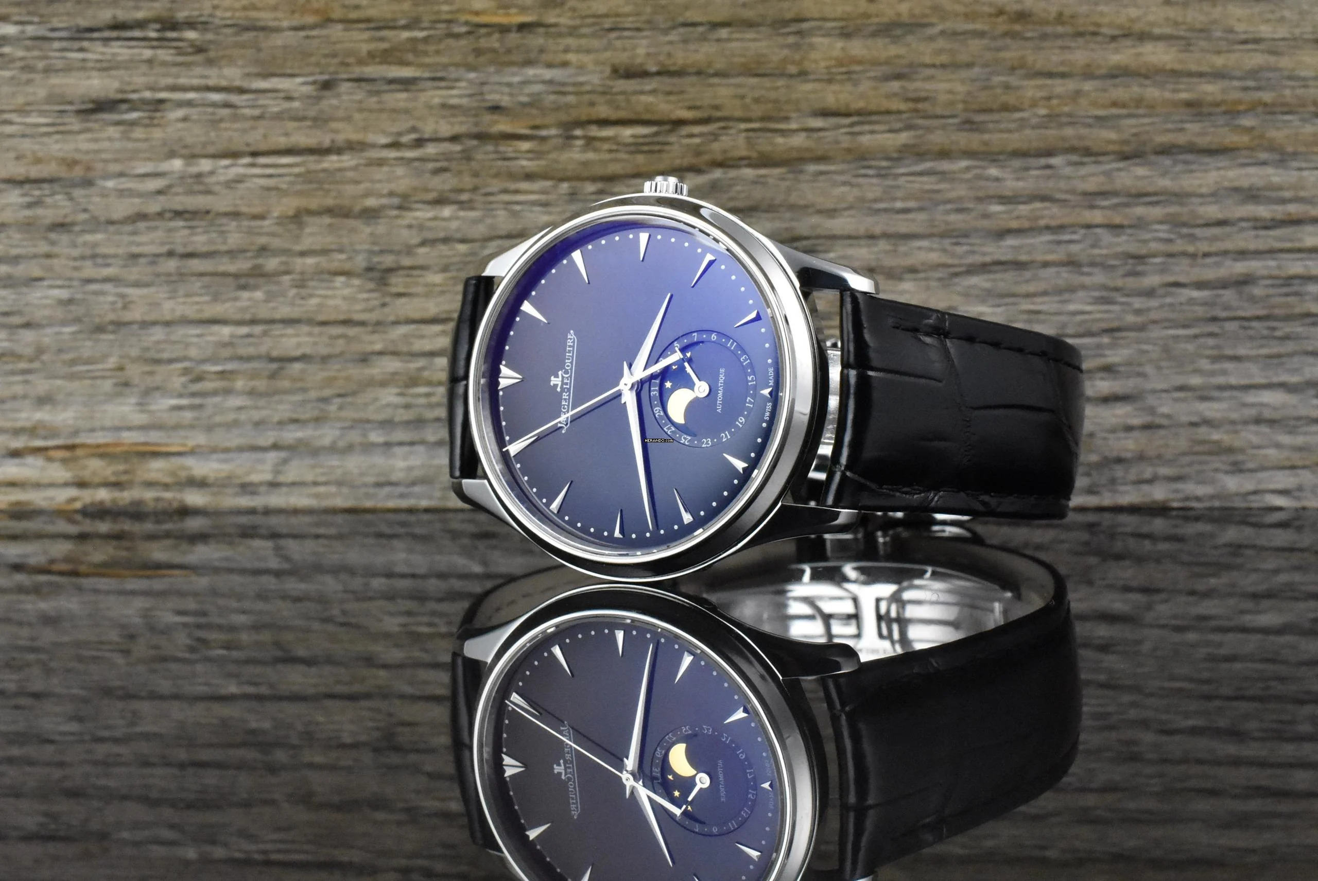 Jaeger-LeCoultre Master Ultra Thin Moon Steel very nice Q1368470 B&P 2018