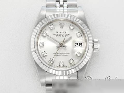  Rolex Lady-Datejust Stahl Weissgold 750 Diamanten Automatik Gold Damen Stainless Steel 18kt White Gold Jubilé-band Chronometer Oyster 