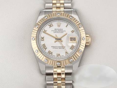  Rolex Lady-Datejust 179313 Stahl Gelbgold 750 Perlmutt Diamanten Automatik Gold 