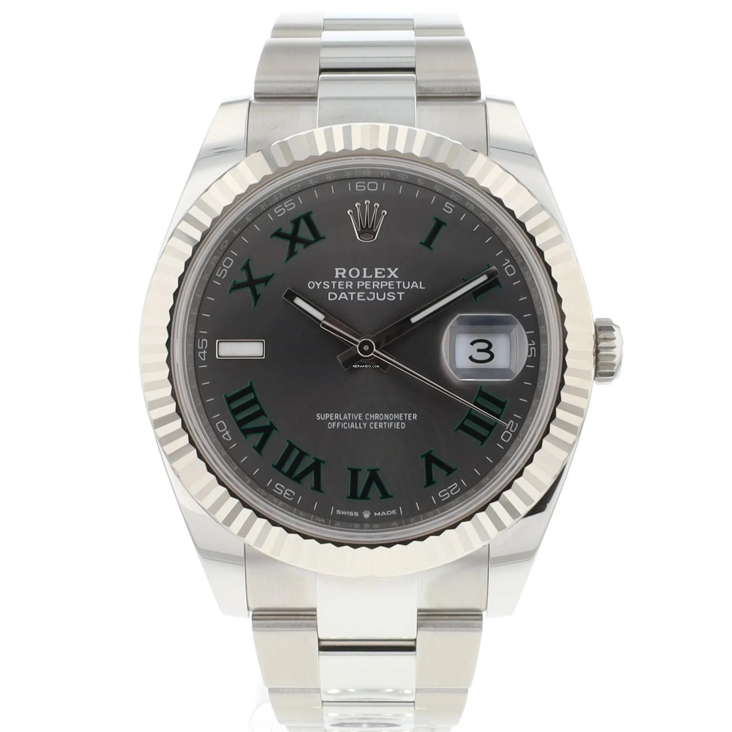 Rolex Datejust 41 Oyster Fluted Wimbledon NEW 2025