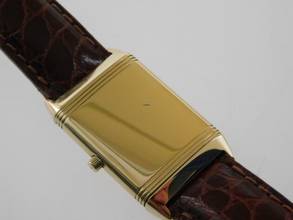 Thumbnail von Jaeger-LeCoultre Reverso Classique Classic mit Onyx Pavee Diamonds Dial. Massiv 18K Gelbgold seltenes Onyx Pavee Diamant Zifferblatt