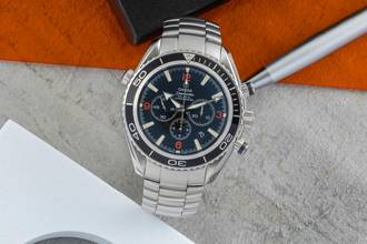 Thumbnail von Omega Seamaster Planet Ocean Chronograph Stahl Automatik Ref. 2210.51.00 Papiere
