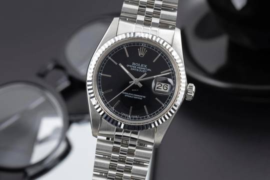  Rolex Datejust 36 Stahl / Weissgold Automatik Herrenuhr Ref. 16014 Klassiker B&P 