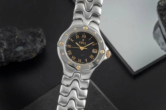  Ebel Sportwave Stahl / Gold Damenuhr Datum Ref. E6087621 