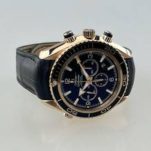 Thumbnail von Omega Seamaster Planet Ocean Chronograph 600 M 45,5 mm Rotgold mit Lederarmband und Faltschließe Full Set neuwertig