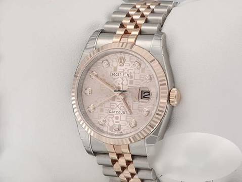  Rolex Datejust 36 36mm 116231 2012 Stahl Rosegold 750 Diamanten Stainless Steel 18kt Rose Gold Jubilé-band Chronometer Oyster 