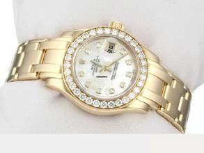 Thumbnail von Rolex Lady-Datejust Pearlmaster 29mm 80298 Gelbgold 750 Diamanten Perlmutt Automatik Gold