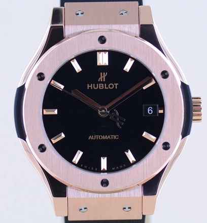  Hublot Classic Fusion 18K Roségold King Gold Automatic black dial 38mm B+P 