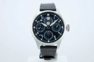 Thumbnail von IWC Große Fliegeruhr Big Pilot 46 Perpetual Calendar Blue Dial - With Box And Papers IW503605 2022