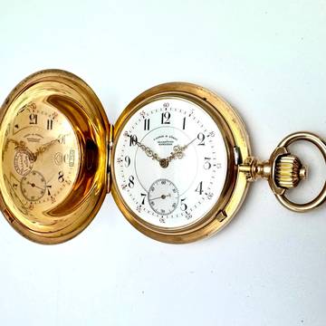  A. Lange & Söhne Taschenuhr 1 A Ausführung Handaufzug 750/000 Rotgold 54 mm 1892 Savonette 