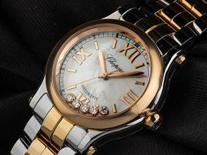 Thumbnail von Chopard Happy Sport Diamanten Perlmutt Ref.278573-6019 2025 Full Set Ungetragen Happy Sport Diamanten Perlmutt